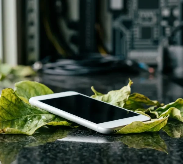 Conceptual image revealing the reality behind tech industry carbon neutrality claims