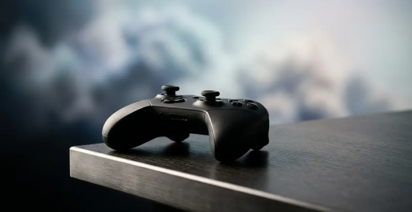 Professional gamer contemplating between traditional console and cloud streaming technology