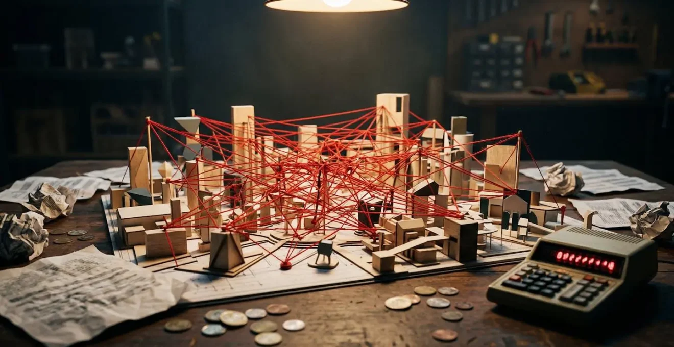 Strategic concept showing the complexity and risks of enterprise resource planning migration projects