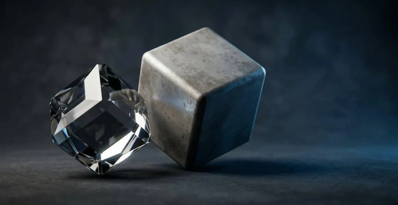 Conceptual comparison between advanced semiconductor materials for power electronics showcasing miniaturization and efficiency gains