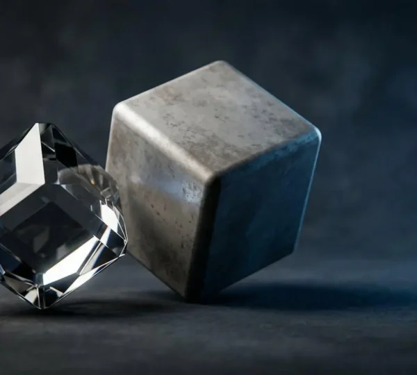 Conceptual comparison between advanced semiconductor materials for power electronics showcasing miniaturization and efficiency gains