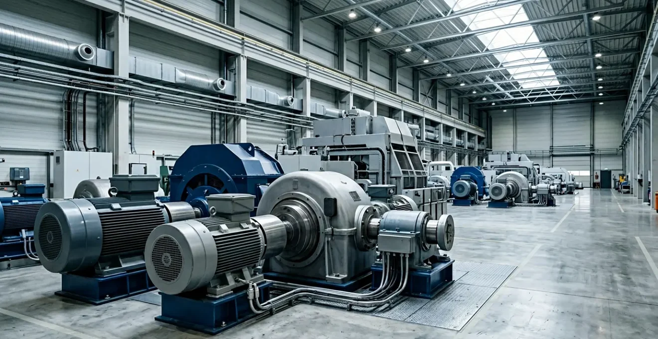 Industrial machinery monitoring system displaying vibration sensor data with predictive analytics overlay