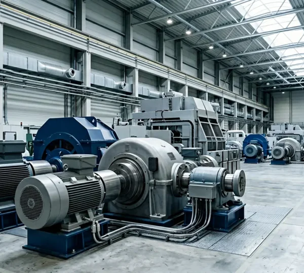 Industrial machinery monitoring system displaying vibration sensor data with predictive analytics overlay