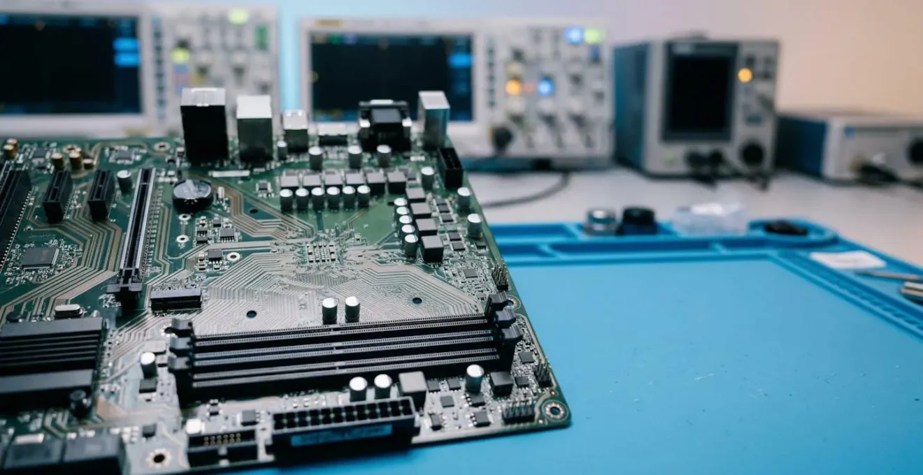Professional thermal analysis setup examining circuit board integrity before mass production deployment