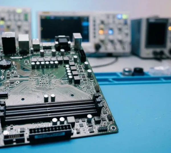 Professional thermal analysis setup examining circuit board integrity before mass production deployment