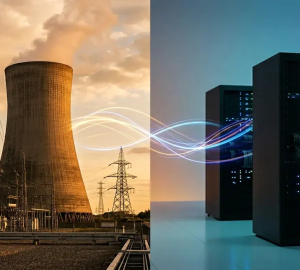 Conceptual representation of energy consumption comparison between blockchain consensus mechanisms